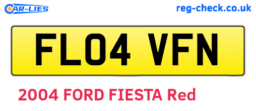 FL04VFN are the vehicle registration plates.