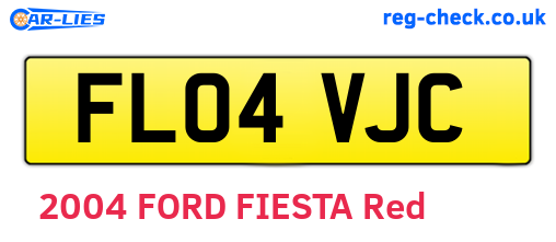 FL04VJC are the vehicle registration plates.
