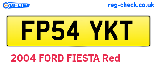 FP54YKT are the vehicle registration plates.