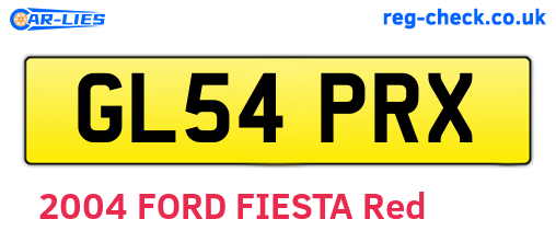 GL54PRX are the vehicle registration plates.