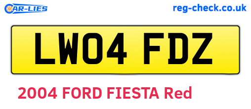 LW04FDZ are the vehicle registration plates.