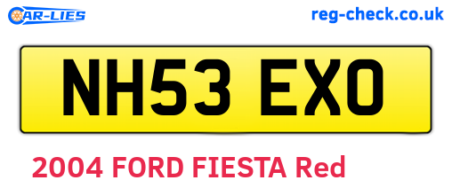 NH53EXO are the vehicle registration plates.