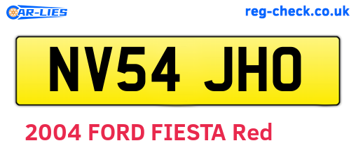 NV54JHO are the vehicle registration plates.