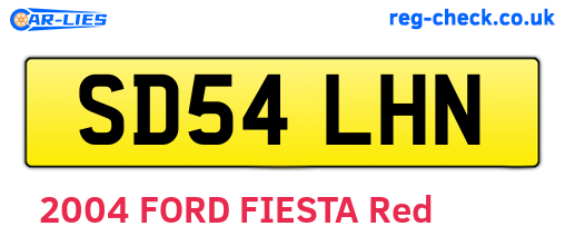 SD54LHN are the vehicle registration plates.