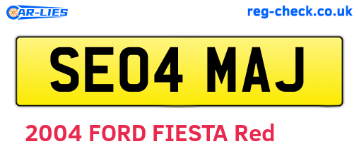 SE04MAJ are the vehicle registration plates.