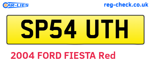 SP54UTH are the vehicle registration plates.