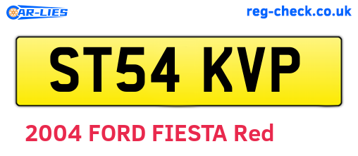ST54KVP are the vehicle registration plates.
