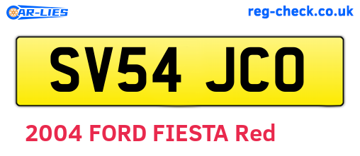 SV54JCO are the vehicle registration plates.