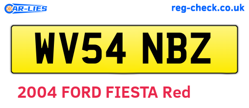 WV54NBZ are the vehicle registration plates.