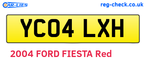 YC04LXH are the vehicle registration plates.