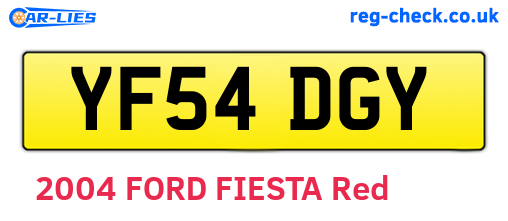 YF54DGY are the vehicle registration plates.