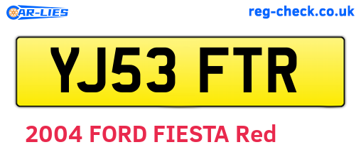 YJ53FTR are the vehicle registration plates.