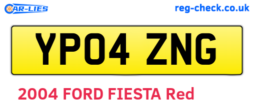 YP04ZNG are the vehicle registration plates.