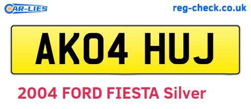 AK04HUJ are the vehicle registration plates.