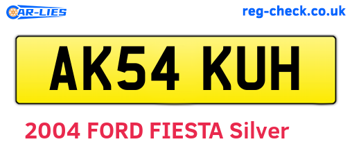 AK54KUH are the vehicle registration plates.