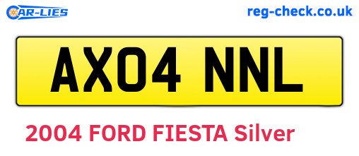 AX04NNL are the vehicle registration plates.