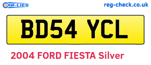BD54YCL are the vehicle registration plates.
