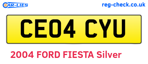 CE04CYU are the vehicle registration plates.