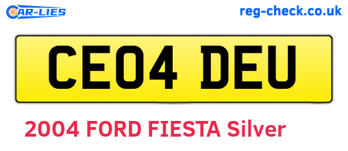 CE04DEU are the vehicle registration plates.