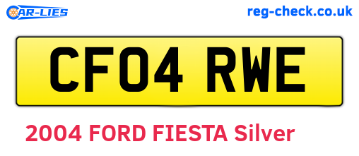 CF04RWE are the vehicle registration plates.