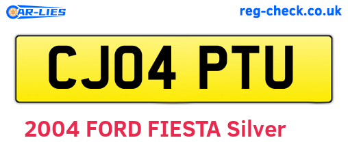 CJ04PTU are the vehicle registration plates.
