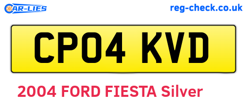 CP04KVD are the vehicle registration plates.