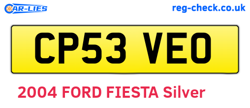 CP53VEO are the vehicle registration plates.