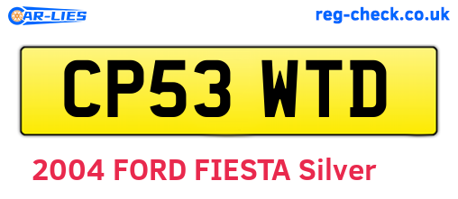 CP53WTD are the vehicle registration plates.
