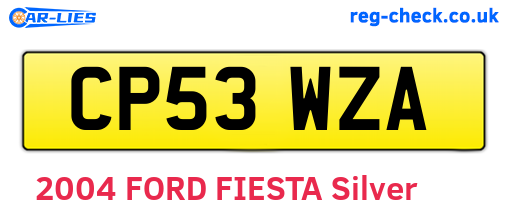 CP53WZA are the vehicle registration plates.
