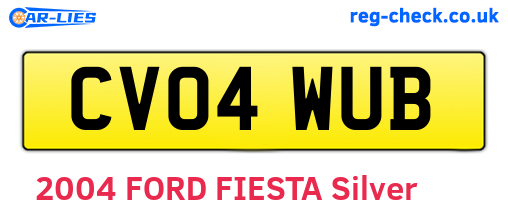 CV04WUB are the vehicle registration plates.