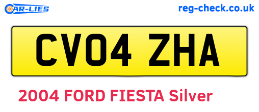 CV04ZHA are the vehicle registration plates.