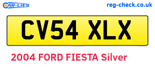 CV54XLX are the vehicle registration plates.