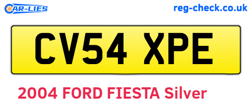 CV54XPE are the vehicle registration plates.