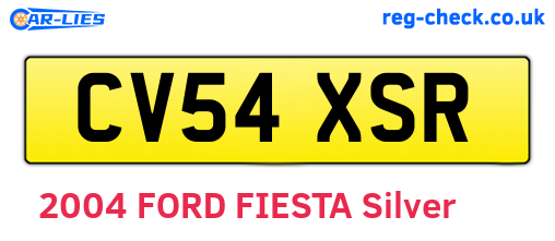 CV54XSR are the vehicle registration plates.