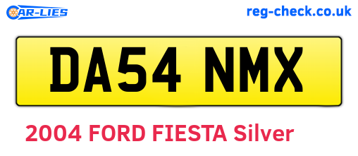 DA54NMX are the vehicle registration plates.