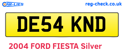 DE54KND are the vehicle registration plates.