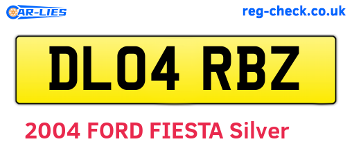 DL04RBZ are the vehicle registration plates.