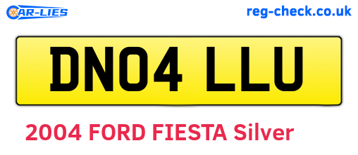 DN04LLU are the vehicle registration plates.