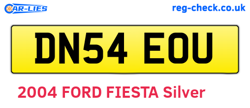 DN54EOU are the vehicle registration plates.