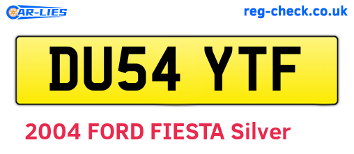 DU54YTF are the vehicle registration plates.