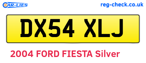 DX54XLJ are the vehicle registration plates.