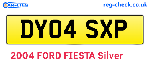 DY04SXP are the vehicle registration plates.