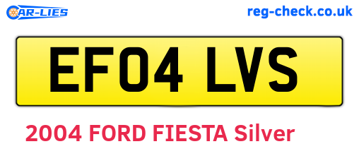 EF04LVS are the vehicle registration plates.