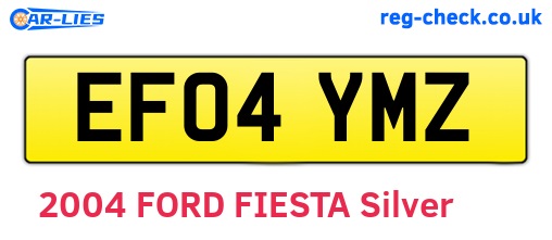 EF04YMZ are the vehicle registration plates.