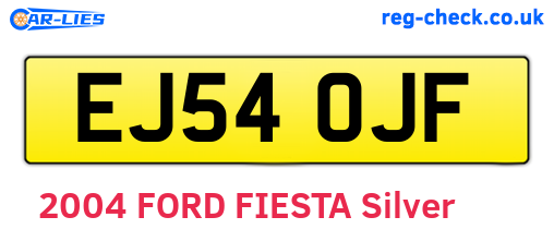 EJ54OJF are the vehicle registration plates.