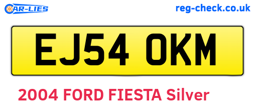 EJ54OKM are the vehicle registration plates.