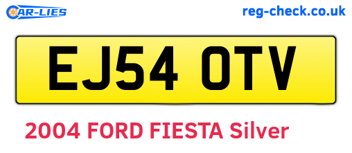 EJ54OTV are the vehicle registration plates.