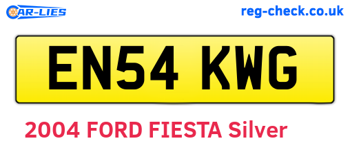 EN54KWG are the vehicle registration plates.