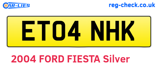 ET04NHK are the vehicle registration plates.
