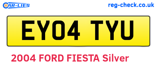 EY04TYU are the vehicle registration plates.
